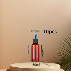 TEMU 10개 앰버 미스트 스프레이 병 (10oz) - BPA 프리 & 포름알데히드 프리 플라스틱, 에센셜 오일, 향수 & 민감성 액체 보호에 적합, 10-350개 화장품 스프레이 병, 리필 가능 & 내구성, & 뷰티 제품에 완벽