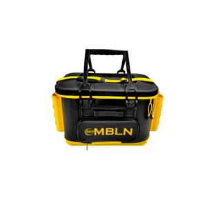 TEMU MBLN 헤비듀티 EVA 낚시 도구 상자 지퍼 클로저 - 대용량 레이어드 구획, 휴대용 낚시 정리 케이스 (손잡이/어깨끈 포함), 노란색 액센트 - 민물, 바닷물, 캠핑, 호수, 강에 적합 - 전문가 및 초보자를 위한 낚시 장비 보관, 다층 구획, 견고한 구조, 야외 모험가, 바닷물 애호가, 낚시 도구 액세서리, 정돈된 기어, 하드 쉘 박스
