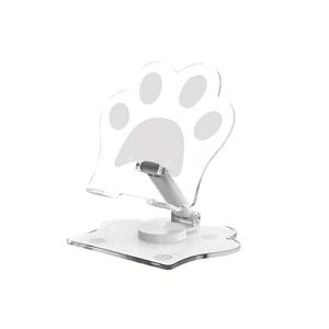 TEMU 다기능 고양이 발바닥 스타일 휴대폰 & 태블릿 스탠드, 4가지 색상, 단품 패키지 – 룸메이트나 친구를 위한 완벽한 선물. 조절 가능한 아크릴 홀더와 디자인 – 공부와 시청을 위한 이상적인 지원 파트너