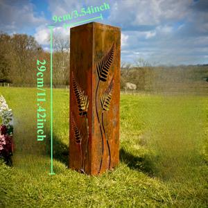 TEMU 러스틱 아이언 피들리프 가든 포스트 - 빈티지 야외 장식, 파티오, 마당 및 현관용 - 유지보수 필요 없는 추수감사절 선물 아이디어, 정원 장식품, 파티오 장식