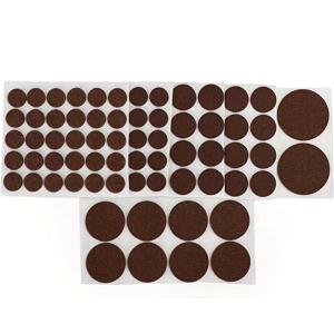 TEMU 240개 세트 고강도 패브릭 가구 펠트 패드 - 자가 접착 고무 백킹, 다용도 원형 및 사각 바닥 보호대, 침대 & 의자 발 받침, 스크래치 방지, 소음 감소, 홈 & 오피스용 (갈색)