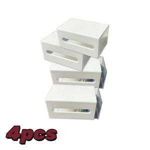 TEMU 4개 세트 벽걸이 화장품 정리함 | 서랍형 메이크업 보관함, 면봉 & 치실 홀더, 헤어핀 및 탄성 고무줄 정리대 포함 | 욕실 액세서리 | 내구성 아크릴 소재 - 드릴링 필요 없음 | 백투스쿨 시즌