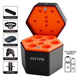 TEMU ANTPO 1.5V AA & AAA 리튬 배터리 충전기 (통합 보관함 포함) - USB 전원, 디지털 카메라, 리모컨, 게임 컨트롤러, 마우스, 스포츠 & 야외 활동, 장치 충전 , 모던 충전 , 건전지충전기, 밧데리충전기, 밸런스 충전기, 충전지 충전기, 밸런스충전기, 밧데리 충전기