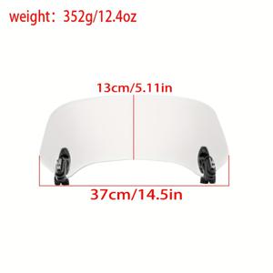 TEMU 1 세트 범용 윈드쉴드 익스텐더 (선바이저 & 에어플로우 스포일러 포함) - Kawasaki, Yamaha 및 대부분의 스트리트 바이크, 스쿠터, 윈드쉴드, 윈드쉴드 커버용 조절식 클립온 디플렉터