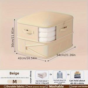 TEMU 초대형 다용도 이불·침구·옷 압축 보관백, 이사·침실·수납장·침대 밑 정리용, 4가지 색상 선택 가능