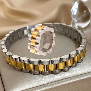 TEMU 2개 세트 우아한 스테인리스 스틸 팔찌, 창의적인 스트랩 디자인, 파티와 일상용으로 적합한 다목적 패션 액세서리, 커플 및 모든 행사에 완벽