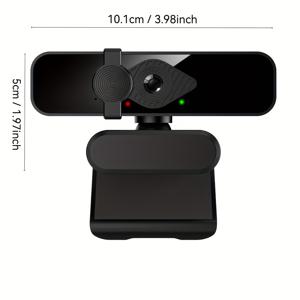 TEMU 내장 마이크가 있는 4K HD 웹캠 - 울트라 HD 비디오 카메라, 플러그 앤 플레이 USB 스트리밍 카메라, 개인 정보 커버 포함, 줌, 스켈, 트위치, 유튜브 호환 - 온라인 수업, 게임, 스트리밍, 영상 통화용 - PC/노트북/스마트폰/태블릿 호환 - 배터리 불필요, PC/교실 기술, 모던 디자인, 고해상도 렌즈|태블릿PC