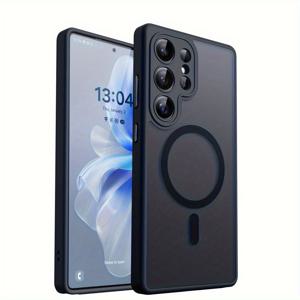 TEMU 마법의 럭셔리 매트 투명 충격 방지 폰 케이스, S25 울트라/S25 플러스/S25/S23 울트라/S22 울트라/S24 플러스/S23+/S22+/S24/S23 FE에 적합, 무선 충전 호환 가능, 소프트 백 커버, 스크래치 방지 보호, 미끄럼 방지 매트 마감 및 이중 색상 반짝이 디자인, 폰 케이스, 빈티지 폰 케이스, 보호용 폰 케이스