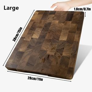 TEMU 업그레이드된 대형 도마, 고품질 목재 도마 세트, 식품 안전성, 내구성 강한 나무 블록, 고기, 치즈, 빵, 채소 및 과일용, 가족과 기숙사에 이상적인 주방 도구, 완벽한 선물