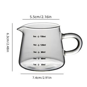 TEMU 1개 (선택 가능) 150ml 또는 240ml - 내구성 강한 보로실리케이트 유리컵, 측정 눈금 포함 - 내열성, 베이킹 및 커피용, 우유용 - 투명 - 가정 및 전문 주방에 적합, 베이킹 필수품, 현대적인 유리잔, 튼튼한 유리제품, 퍼팅 피처, 요리 애호가를 위한