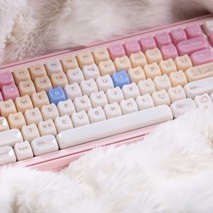 TEMU 시암 & 라그돌 고양이 MAO 키캡 - 귀여운 사탕색 메카닉 키보드, 광택 마감, 핑크 &, PC, USB-C 호환, 149키, 장난기 넘치는 디자인, 내구성 좋은 키캡|키보드|키캡|키캡