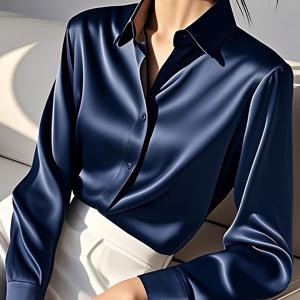 TEMU 여성용 우아한 클래식 칼라 긴팔 셔츠 - 솔리드 블랙 비침 방지 버튼업 블라우스, 세탁기 및 드라이클리닝 가능, 사계절 활용 가능한 오피스 & 캐주얼 웨어, 전문가 스타일, 시대를 초월한 디자인, 맞춤형 핏, 정장용, 고급스러운 룩, 직장 여성용