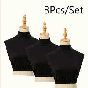 TEMU 3/6개 FONSAF 여성용 페이크 칼라 - 반셔츠 칼라, 신축성 있는 밑단, 가볍고 통기성 좋은 칼라, 일상 착용, 여행 및 블라우스/재킷 레이어링에 적합