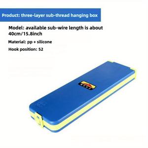 TEMU 삼중 레이어 사면 낚시줄 보관함 - 미니 초박형 야외 태클 정리함, 자석 후크 디자인, 56줄 수납 가능
