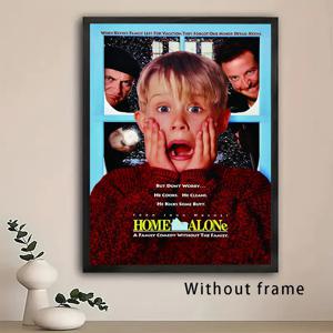 TEMU 2D 플랫, 홈 얼론 영화 포스터 캔버스 벽 장식 - 케빈 맥캐슬리스터와 가족의 향수 코미디 필름 데코, 생생한 색상, 쉬운 후크/접착 스탠드 설치, 홈 오피스, 거실, 침실용, 현대적 디자인, 텍스처 표면, 방 꾸미기에 완벽한 2D 플랫