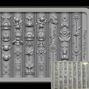 TEMU 다용도 벚꽃 네일 아트 몰드 - 완벽한 매니큐어를 위한 창의적인 클레이 장식 도구, 여성을 위한 이상적인 선물