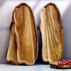 TEMU 3개 세트 목재 트레이 세트 - 과일, 채소, 디저트, 치즈용 천연 목재 서빙 트레이 - 파티, 애프터눈 티, 홈 데코에 완벽 - 광택 마감, 식품 안전, 크리스마스, 할로윈, 이스터, 추수감사절, 성 패트릭 데이, 축제 테이블웨어에 이상적 | 천연 목재 트레이 | 광택 마감, 음식을 서빙하는 트레이|티테이블