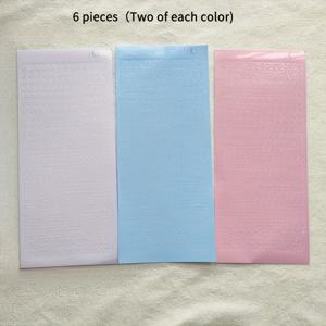 TEMU 6개 세트 한국 드라마 스타일 알파벳 스티커 - 영어 & 한글 글자 (A-Z) 포함, 한글, 불규칙한 모양, 스크랩북, 저널링, 플래너, DIY 공예용 - 매트, 핑크 & 블루 파스텔 컬러, 플라스틱 프리