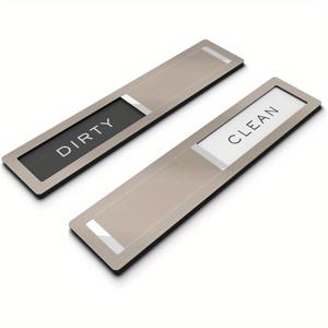 TEMU 식기세척기 자석 청소용 표지판 - 스테인리스 스틸 등급 304, 아크릴 PMMA, 주방 정리 및 보관 장식 액세서리와 추가 접착 테이프 포함, 식기세척기 자석 커버 | 현대적인 주방 장식 | 내구성 있는 주방 용품, 식기세척기 자석 커버 장식