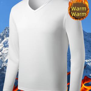 TEMU 플러시 두꺼운 V넥 긴팔 탑, 캐주얼 스포츠 런닝용 사계절 겨울철 아동복, 워크아웃웨어, 달리기 장비, 편안한 핏, V넥 디자인, 코지 소재, 내구성 있는 제작, 롱슬리브 상의, 애슬레틱 착용감|헬스복