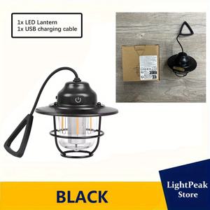 TEMU 1개 매크로코스 LED 휴대용 캠핑 조명, USB 충전식 매달기 랜턴 & 핸드헬드 토치 후크 포함, 듀얼 모드 화이트/웜 라이트, 비상용 보조 배터리, 장시간 사용 - 하이킹, 텐트, 야외용 무료 조명|보조배터리|캠핑랜턴|후레쉬