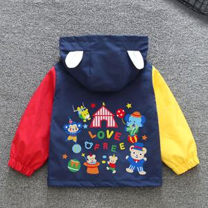 TEMU 봄/가을 신상 편안한 다용도 트렌디 한국 스타일 루즈 지퍼 후드 디자인 유아 및 어린이 야외 놀이 귀여운 아웃핏 여아 자켓