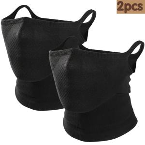 TEMU 2개 세트 남녀공용 하프 페이스 - 귀걸이형, 스포츠 친화적, 통기성 니트 소재, 사이클링 및 러닝 & 야외 활동에 적합, 남성용 러닝