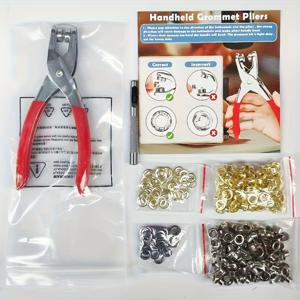 TEMU 200개/세트 금속 아이렛 플라이어 키트, 1/4인치 6mm(내경) 아이렛 플라이어 핸드 프레스 도구, DIY 가죽공예, 재봉 및 공예 프로젝트에 최적!