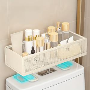 TEMU 1개 철제 욕실 수납 선반 정리대, 계층형 선반 화장지 홀더, 샴푸 및 샤워 젤 랙, 욕실 액세서리, 공간 절약형 화장지 보관 솔루션, 욕실 정리 및 수납, 욕실 선반|화장실선반|변기부속품|화장지
