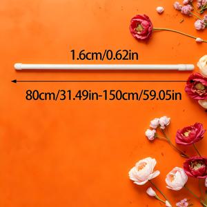 TEMU 드릴 없이 다용도 접이식 샤워 커튼봉, 간편한 설치, 욕실, 주방, 창틀, 발코니, 거실 등에 적합, 도어 커튼봉, 커튼봉, 옷장 지지봉, 건조대로 사용 가능