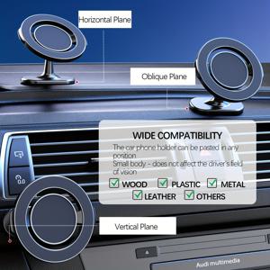 TEMU OLENGKKY 360° 회전 가능한 자석 차량용 휴대폰 홀더, 강력한 20개 이상의 자석 포함, 아이폰 15/14/13/12 프로 맥스 플러스 및 모든 폰용 조절 가능 대시보드 마운트, 핸즈프리 자석 자동차 휴대폰 홀더, 슬림 메탈릭 마감, 내구성 있는 구조