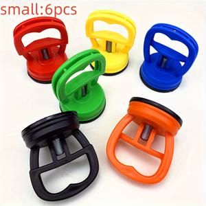 TEMU 대형 흡착컵이 있는 6개 세트 ABS 소재 덴트 수리 도구 키트 - 자동차, 트럭, 및 자전거에 적합 - 가정 및 전문가용 이상적, 다기능 덴트 제거기 | 내구성 있는 수리 도구, 덴트 수리 도구