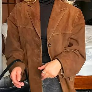 TEMU 빈티지 마야르 시리즈 라펠 코트, 캐주얼 수트 재킷 - 데일리, 데이트, 출퇴근용, 엘레강트 시리즈