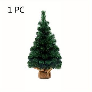 TEMU 1개 미니 인공 크리스마스 트리, 천 같은 플라스틱 가지 & 튼튼한 천 받침대 - 사전 장식된 바늘 끝, 홈, 오피스, 선반, 책상용 컴팩트 테이블탑 트리 - 쉬운 설치, 유지 관리 불필요, 연중 휴일 장식 (소나무)