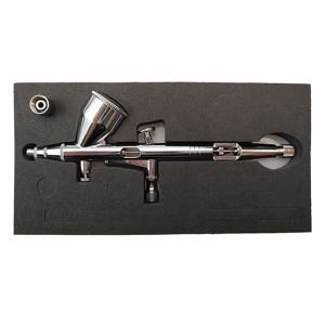 TEMU 180 에어브러시 키트 - 듀얼 액션 중력 공급, 메이크업 및 모델 페인팅용 정밀 노즐, 금속 바디, 무전력 모드, 상세한 예술 작품에 이상적, 모델 페인팅 키트|슬릭 메탈릭 마감|내구성 있는 에어브러시, 에어브러시 키트