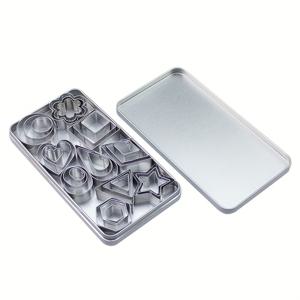 TEMU 30개 미니 스테인리스 쿠키 커터 세트 - 별, 하트, 원형, 타원, 사각형, 마름모, 물방울, 오각형 & 꽃 모양 - DIY 쿠키와 페이스트리용 베이킹 도구 (티넨 박스 포함)