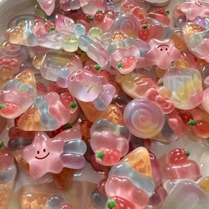 TEMU 20개 그라데이션 무지개 아크릴 꽃과 나비 장식 액세서리 | 창의적인 버클, 헤어 클립, 책갈피, 휴대폰 케이스 뒷면, 데스크탑 및 기타 평면 표면 장식에 적합, 젊고 생생한 장식