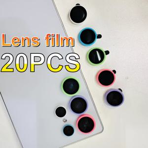 TEMU 삼성 갤럭시 S25 울트라 후면 카메라 보호 필름에 적합한 20개 무지개 렌즈 필름, S24 울트라용 고화질 유리, S23 울트라, S25 플러스 유리 필름, S24 플러스, S23, S22 울트라용 스타일리시하고 멋진 렌즈 필름, 9H, 캔디 컬러, 혼합 컬러