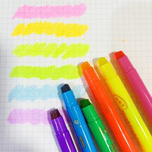 TEMU 6개 네온 젤 하이라이터 펜 - 번짐 없음, 번짐 없음, 저널링 및 학습을 위한 디자인, 생생한 색상 (핑크, 오렌지, 노랑, 초록, 보라) - 노트-taking 및 미술 프로젝트에 적합, 하이라이터 펜, 저널링 필수품