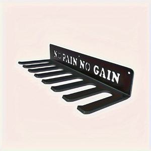 TEMU 1개 8단 후크형 벽걸이 피트니스 수납랙, 저항밴드·줄넘기·웨이트리프팅용 - 다목적 체육관 장비 정리대, 홈짐 액세서리, 집안 운동실 수납, 헬스훅, 무게 보관함, 러기 수납, Jump Rope Organizer, 벽부착식 Gear Storage, 멀티펑션 자이미지 오거나이저, 컴팩트한 수납솔루션, 금속제작의 파우더코팅 Finish