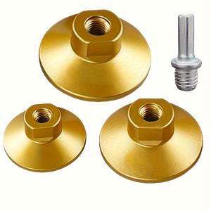 TEMU 3피스 연마 헤드 세트 (M14 어댑터 포함) - 60/45 사이즈 거친 연마 및 평탄 도구, 대리석/석영/화강암 카운터탑용