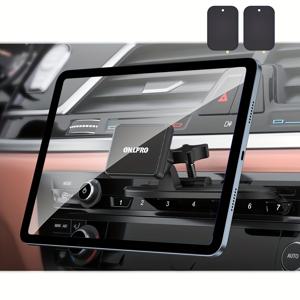 TEMU OHLPRO 자석 차량용 CD 슬롯 태블릿 마운트 - 360° 조절 가능한 범용 자석 아이패드 프로 12, 갤럭시 탭, 파이어 HD 10, 아이패드 미니 에어, 태블릿용 - 핸즈프리 자동차 CD 플레이어 홀더, 차량 액세서리 | 세련된 태블릿 홀더 | 조절 가능한 마운팅, 태블릿 홀더|CD플레이어