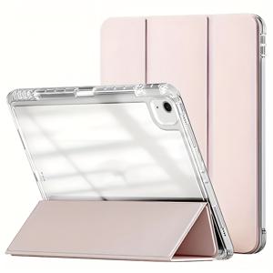 TEMU 천샤오통 아이패드 9.7/10.2/10.9/11/에어/프로 5세대-10세대 A16 11인치용 투명 아크릴 케이스 - 소프트 엣지, 자동 깨우기/잠금 기능, 펜 홀더 포함, 전체 보호 디자인, 경량 내구성, 아이패드 프로/미니용 슬림한 태블릿 커버, 부드러운 질감|케이스|악세사리|태블릿