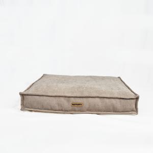 TEMU 사계절용 탈착식 세탁 가능한 강아지 매트리스 - 소형, 중형, 대형견을 위한 부드러운 베이지/그레이 침구 패드 - 실내외 사용 가능, 내구성 있는 폴리에스터 펫 매트리스, 고급스러운 중립 톤의 쉬운 청소 강아지 침대