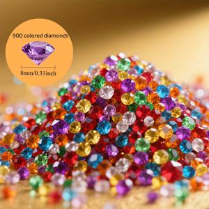 TEMU 900개 아크릴 , 화병 채우기용, 테이블 센터피스, 화장품 보관, DIY , 아크릴 , 웨딩, 테이블탑 스캐터, 크리스마스 파티 장식, 브라이덜 샤워, 홈 데코, 파티 테이블탑 배열