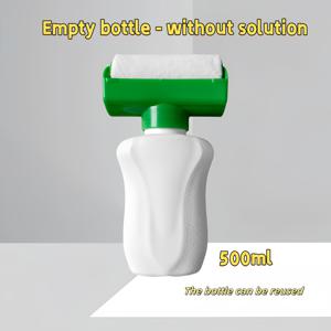 TEMU 재사용 가능한 4인치 페인트 롤러 브러시 (500ml 보관 용량), 플라스틱 재질, 벽 보수, , 미술 및 공예 페인팅 용품에 적합, 빈 용 재사용 가능한 병 브러시 포함 (페인트 미포함).