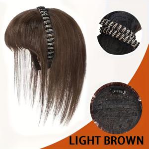 TEMU 여성용 10인치 헤어 밴드 앞머리 포함 - 올인원 헤어 익스텐션 시트, 스타일리시 워터 디자인, 컬링 및 닝 옵션, 화이트 헤어 커버링 자연스러운 룩, 다용도 헤어피스, 안전한 착용 헤어피스