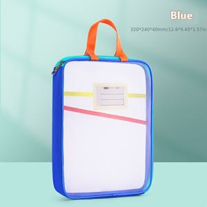 TEMU 3단 A4 문서 정리 가방 - 투명 전면 & 측면 포켓, 내구성 나일론 멀티컴파트먼트 파일 폴더 (사무실, 학교, 여행용) - 휴대용 종이, 펜, 노트북 보관함 (클래식 디자인), 책상용 파일 정리대, 학교 용품, 기능적 설계, 튼튼한 구조, 오피스 전문가용, 강화 스티칭, 직장인에게 적합|A4용지