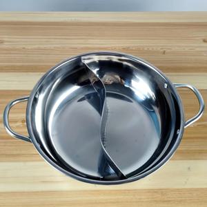 TEMU 스테인리스 스틸 듀얼 플레버 샤브샤브 냄비, 인덕션 호환, 28cm 분리형 에너지 효율 주방용기, 현대적인 조리 도구, 고품질 주방용품, 요리 애호가를 위한 인덕션 냄비