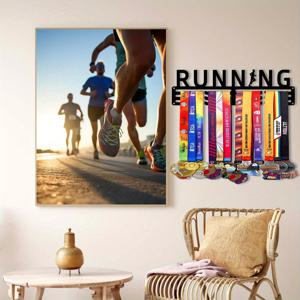 TEMU 1개 달린 메달 걸이대 - 마라톤, 체육관, 거실, 사무실용 현대적인 운동 장식 디자인의 튼튼한 철제 메달 디스플레이 스탠드 - 메달, 옷, 모자 보관 가능 - 러너, 운동선수, 발렌타인데이를 위한 완벽한 선물 - 조립 필요 없음 - 높이 11.81인치, 메달 벽걸이, 체육관 액세서리, 현대적 디자인, 견고한 구조, 스포츠 애호가를 위한|행거